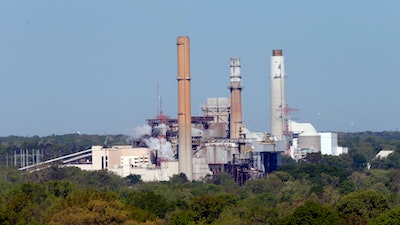 Dominion Power's coal-fired power plant at Dutch Gap along the James River is shown on Wednesday, April 29, 2015, in Chester, Va.