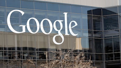 Google's logo is displayed on its headquarters in Mountain View, Calif., Jan. 3, 2013.