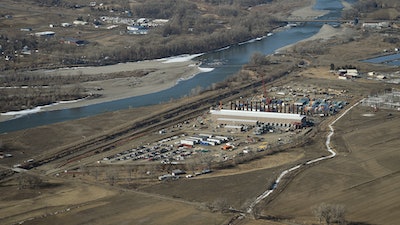 The Northwestern Energy's Laurel Generating Station, a natural gas-fired power plant, seen under construction near Laurel, Mont., on April 4, 2016.