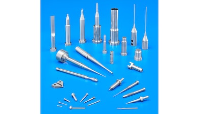 Custom core pins, sleeves, ejector pins, blades and punches fabricated in special shapes and sizes from Regal Components.